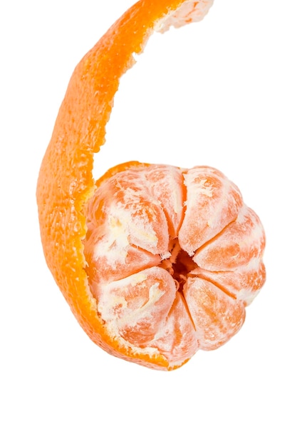 Peeled tangerine isolated