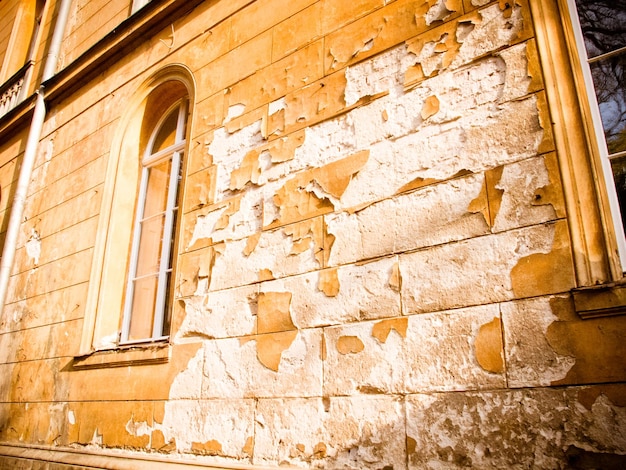 Peeling of house wall