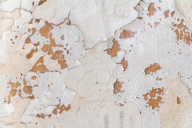 Peeling paint closeup