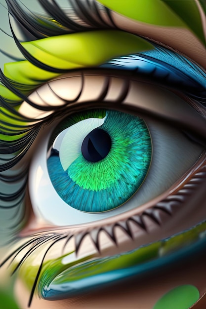 Peeping Bright GreenBlue Eye
