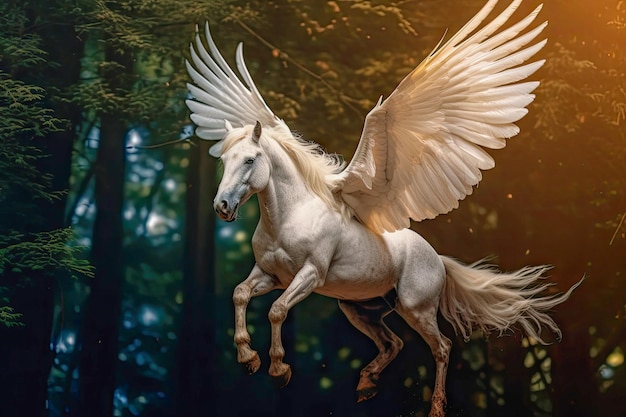 Pegasus loopt vrij rond