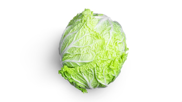 Peking cabbage on white