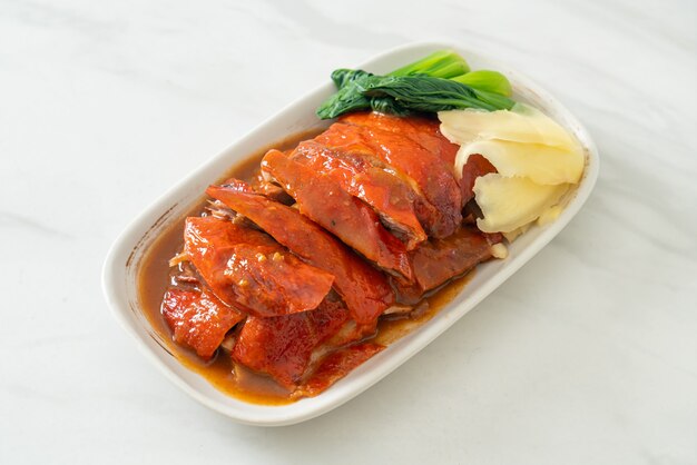 Peking duck or Roasted duck in Barbecue Red Sauce - Chinese food style