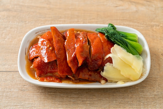 Peking duck or Roasted duck in Barbecue Red Sauce - Chinese food style