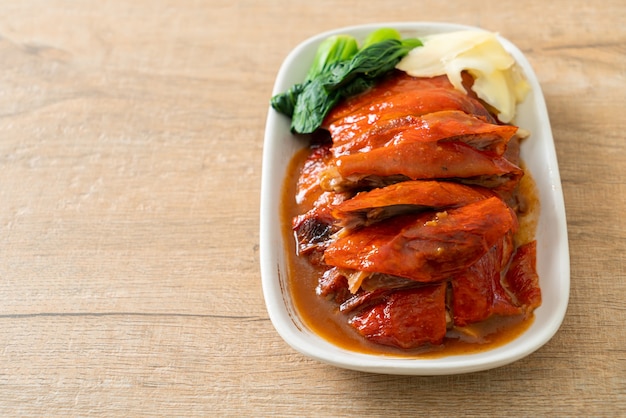 Peking duck or Roasted duck in Barbecue Red Sauce - Chinese food style