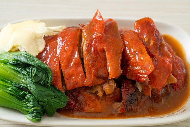 Peking duck or Roasted duck in Barbecue Red Sauce - Chinese food style