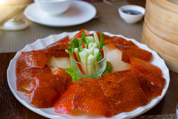 北京鴨中国のローストカリカリ鴨をお召し上がりいただけます