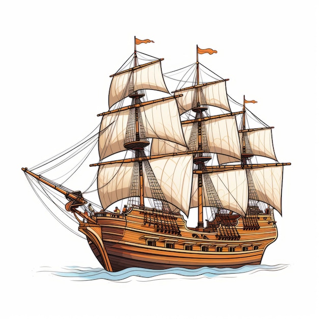 Pelgrimsschip Mayflower Dankdag Illustratie geven