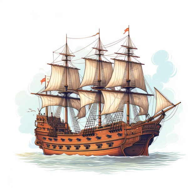 Pelgrimsschip Mayflower Dankdag Illustratie geven