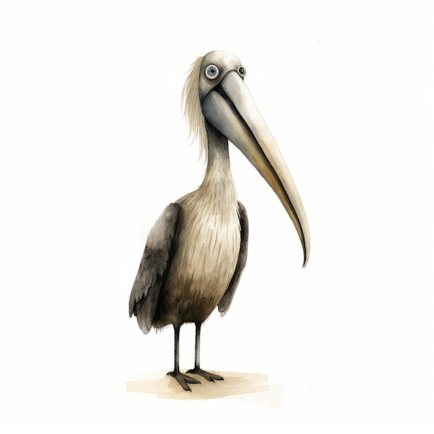 Pelican Art door Jon Klassen met Snicker Emoji