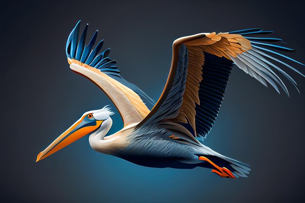 Pelican closeup Generative AI