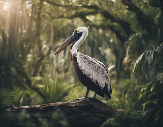Пеликан в джунглях