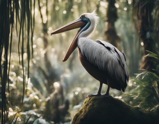 A pelican in jungle