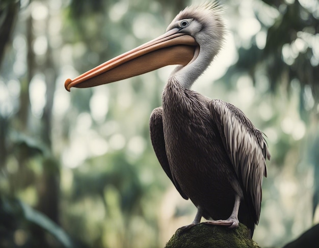 A pelican in jungle