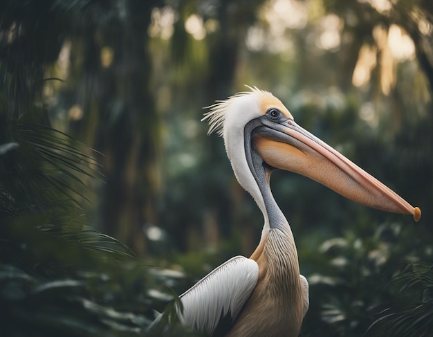 A pelican in jungle