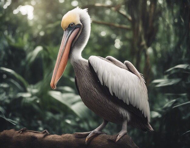 Photo a pelican in jungle