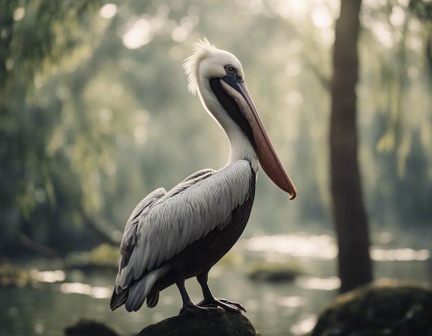 A pelican in jungle