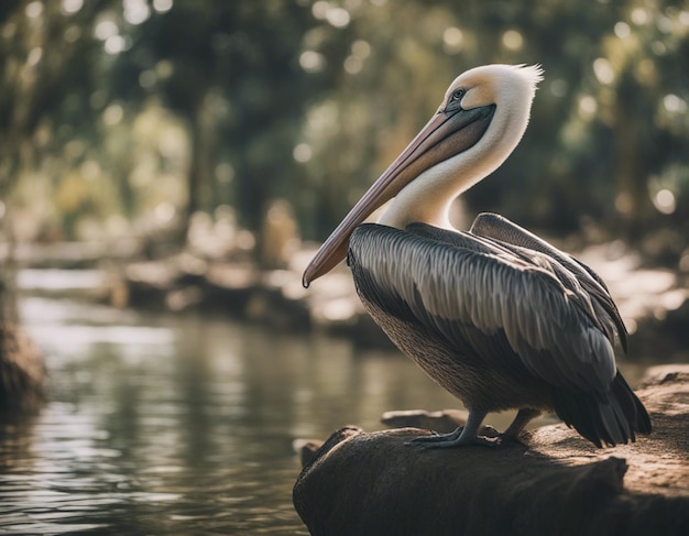 A pelican in jungle