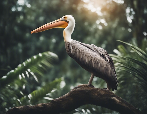 A pelican in jungle