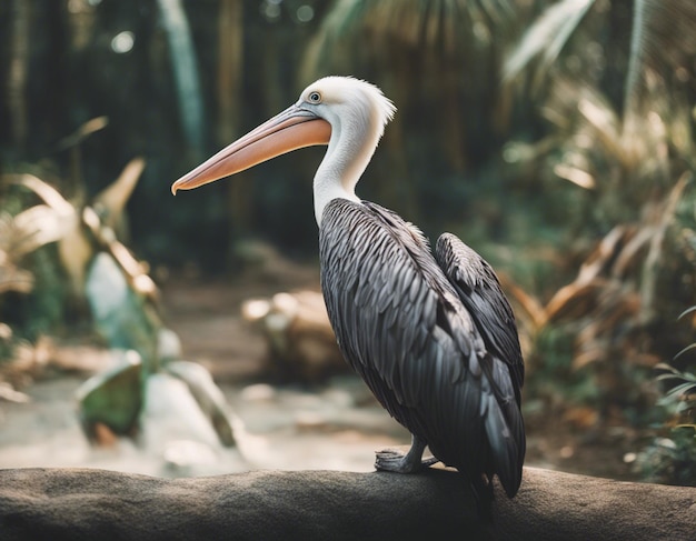 A pelican in jungle