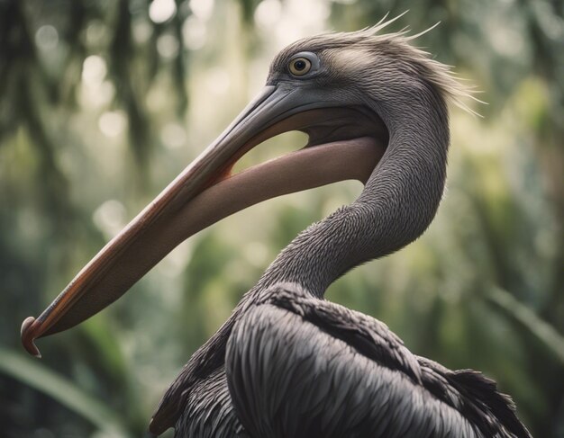 A pelican in jungle