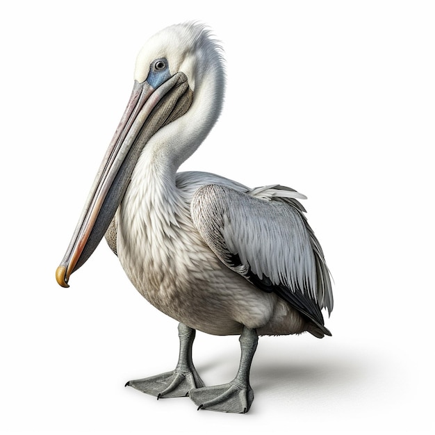 pelican on white background