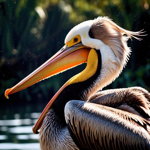 Photo pelican wild animal living in nature part of ecosystem