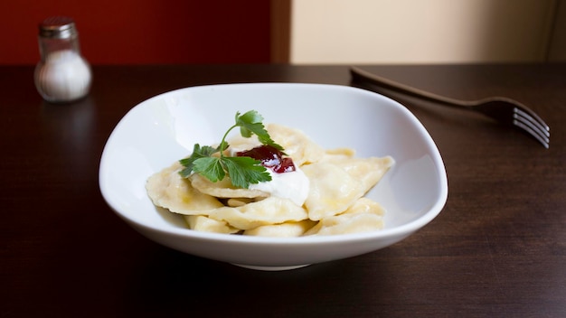 Pelmeni is a traditional Eastern European dish.