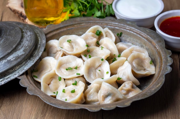 Pelmeni ravioli or Russian ravioli