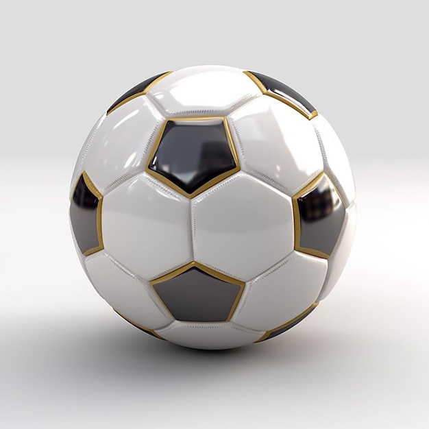 Pelota de futbol 3d realista deporte futbol blanco y negro deporte 축구 발론