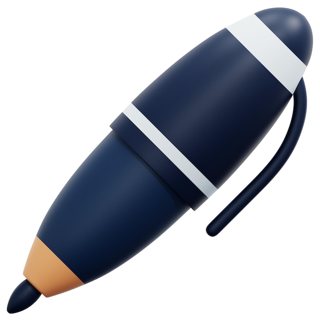 pen 3d render pictogram illustratie