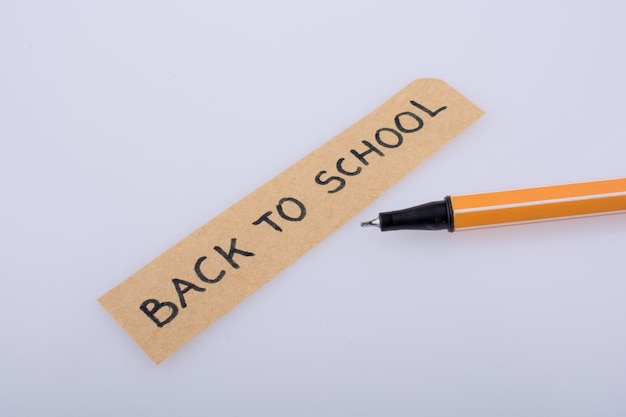 Pen and back to school title