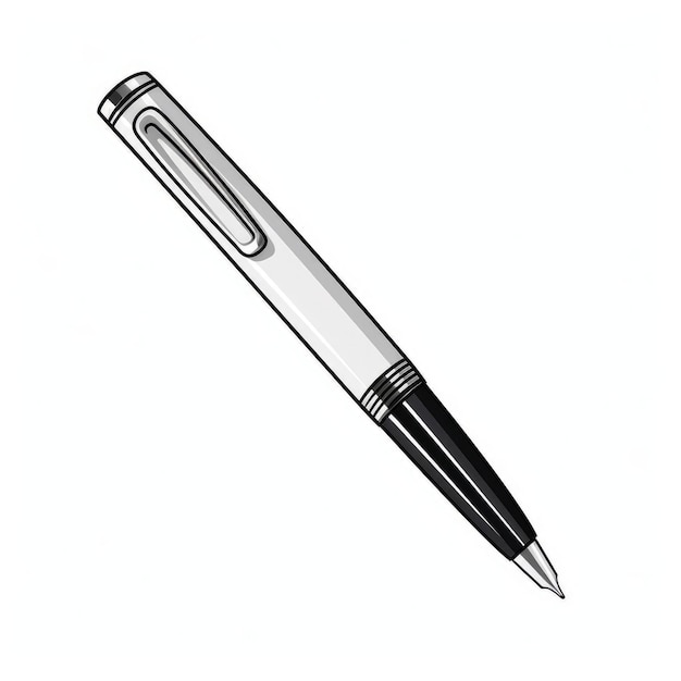 pen clip art cartoon illustration isolated white background