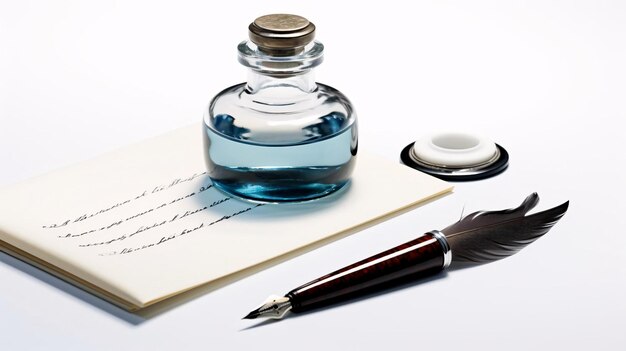 a pen and a glass jar