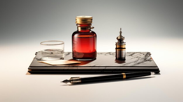 A pen and an inkwell capturing the essence of writing and storytelling