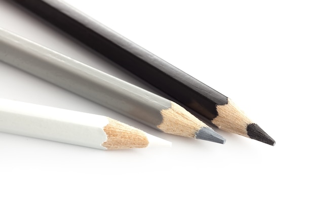 Photo pencil color white silver gray black