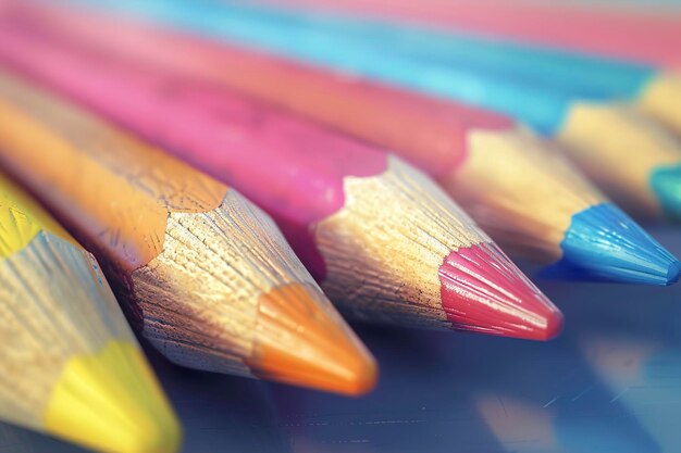 Photo a pencil of different color