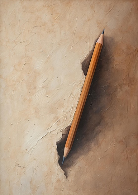 карандаш лежит на листе бумаги с надписью «карандаш»