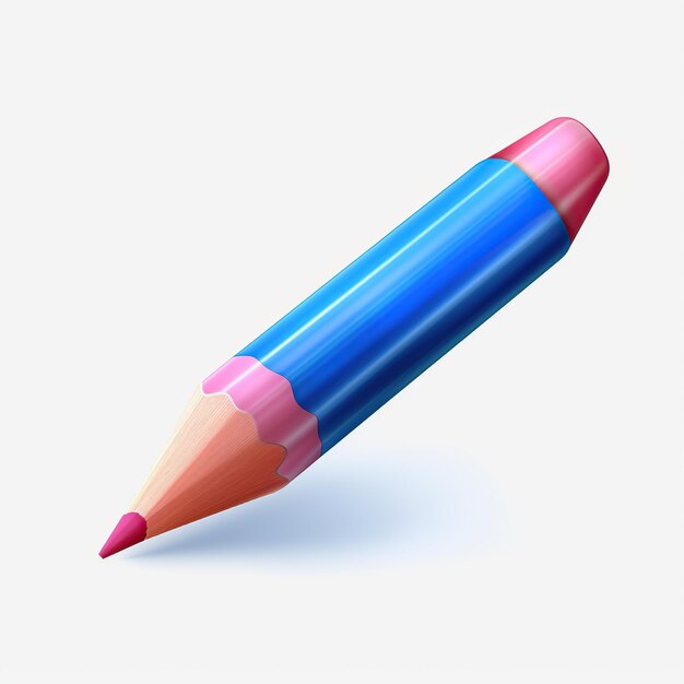 Pencil isolated on white background AI generated image