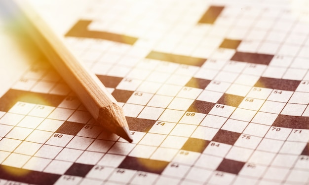 Pencil puzzle word crossword game leisure numbers