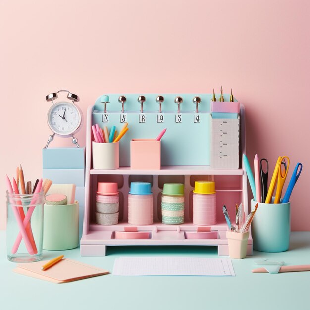 写真 カラーの背景を持つ ⁇ 筆の学校設備の背景