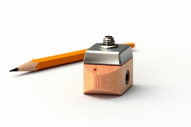 Photo pencil and sharpener on white background on a white or clear surface png transparent background