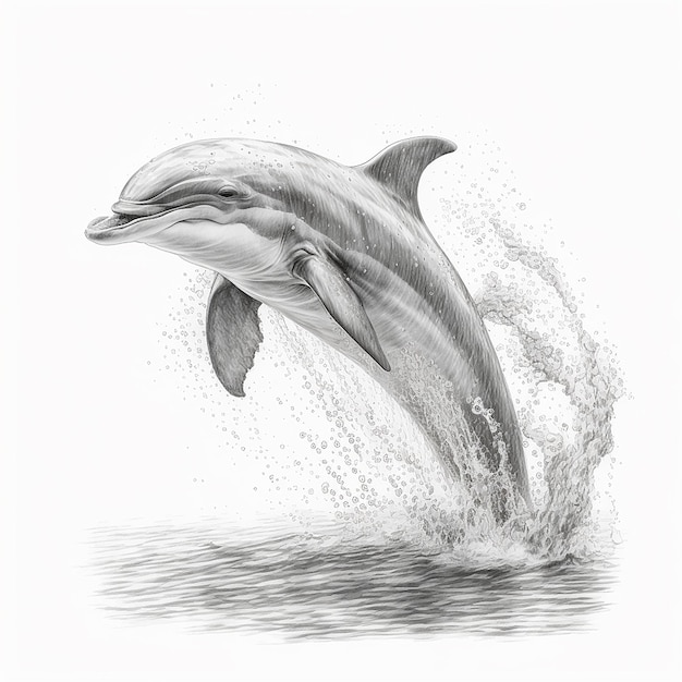 How to Draw Dolphin Scenery with pencil sketch step by step  Easy Nature  Scenery drawing  YouTube