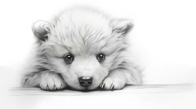 Pencil sketch cute bear animal drawings