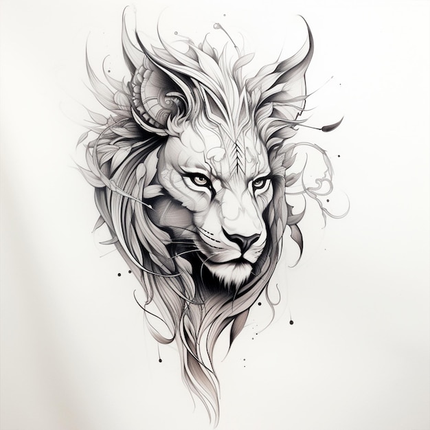 49205 Lion Tattoo Design Images Stock Photos  Vectors  Shutterstock