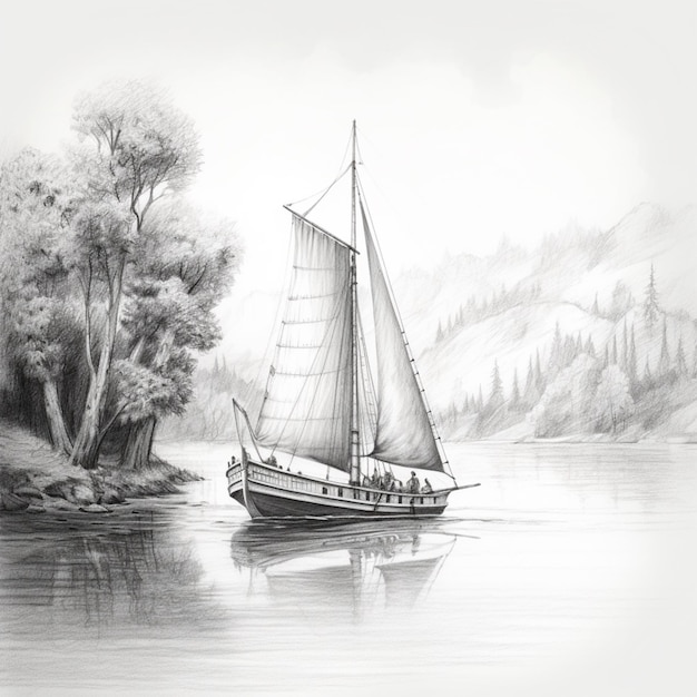 Update more than 75 boat pencil drawing