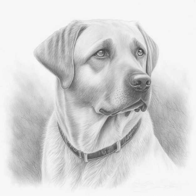 pencil sketch of a rottweiler