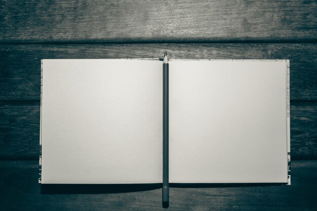 Pencil on small notepad blank for your text