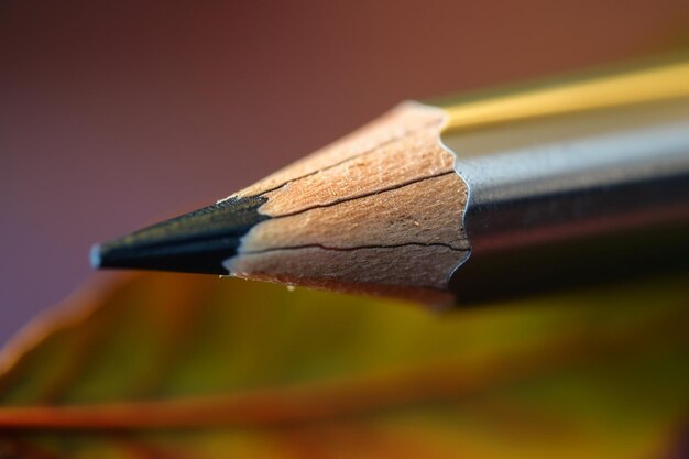 A pencil with a yellow pencil on it