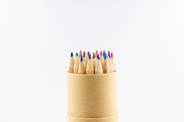 Pencils Colored pencils on white background